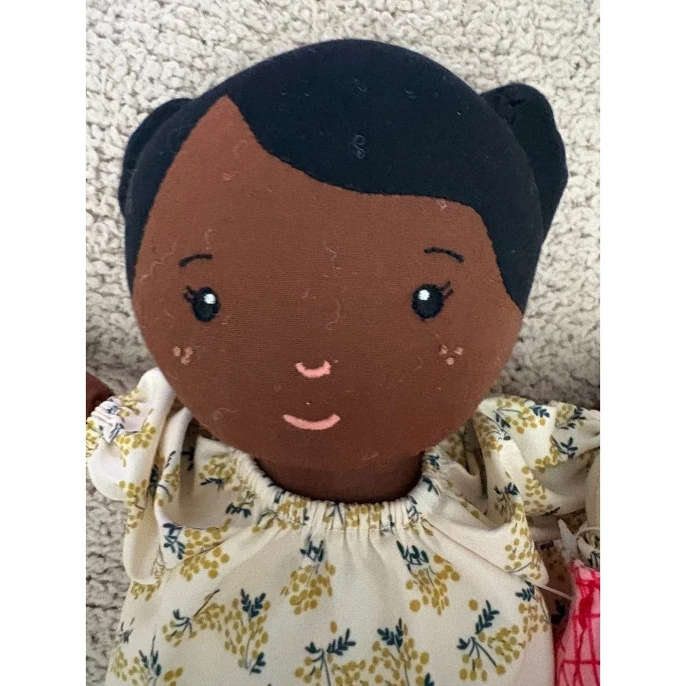 Manhattan Toy Playdate Friends Harper Doll w/ Mini Teddy Bear Floral Dress Plush